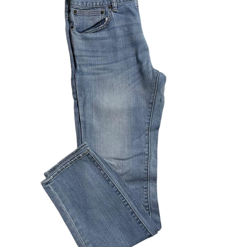 Blue straight leg jeans